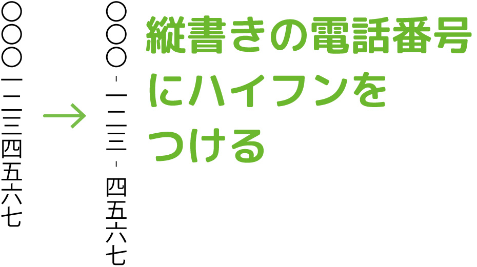 Illustratorで 縦書き時の縦棒 二分ダーシ の出し方 ホームページ制作 オフィスオバタ